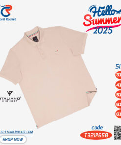 تيشيرت رجالي صيفي ايطاليانو مقاسات خاصة ياقة