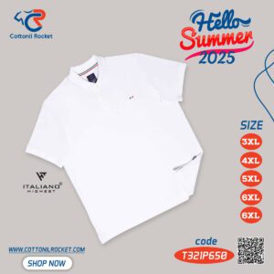 تيشيرت رجالي صيفي ايطاليانو مقاسات خاصة ياقة