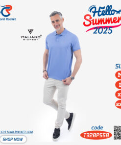 جديد تيشرت بولو رجالي صيفي ياقة ايطاليانو