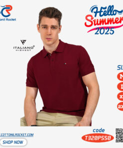 جديد تيشرت بولو رجالي صيفي ياقة ايطاليانو