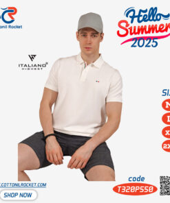 جديد تيشرت بولو رجالي صيفي ياقة ايطاليانو