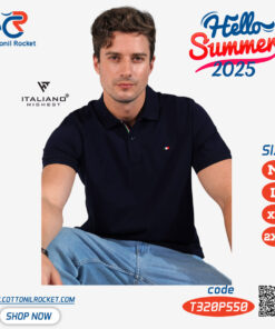 جديد تيشرت بولو رجالي صيفي ياقة ايطاليانو