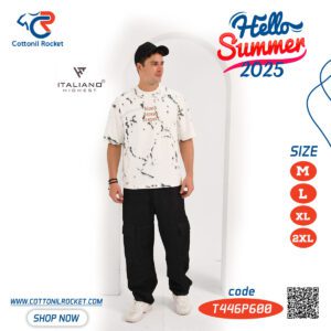 تيشرت أوفر سايز رجالي صيفي توكيل ايطاليانو