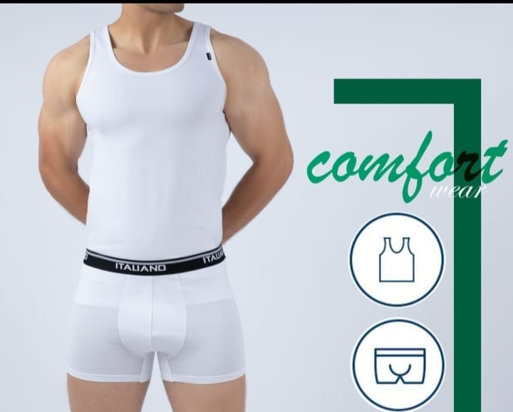 طقم حمالة وبوكسر سادة توكيل إيطاليانو طقم حمالة وبوكسر سادة توكيل إيطاليانو