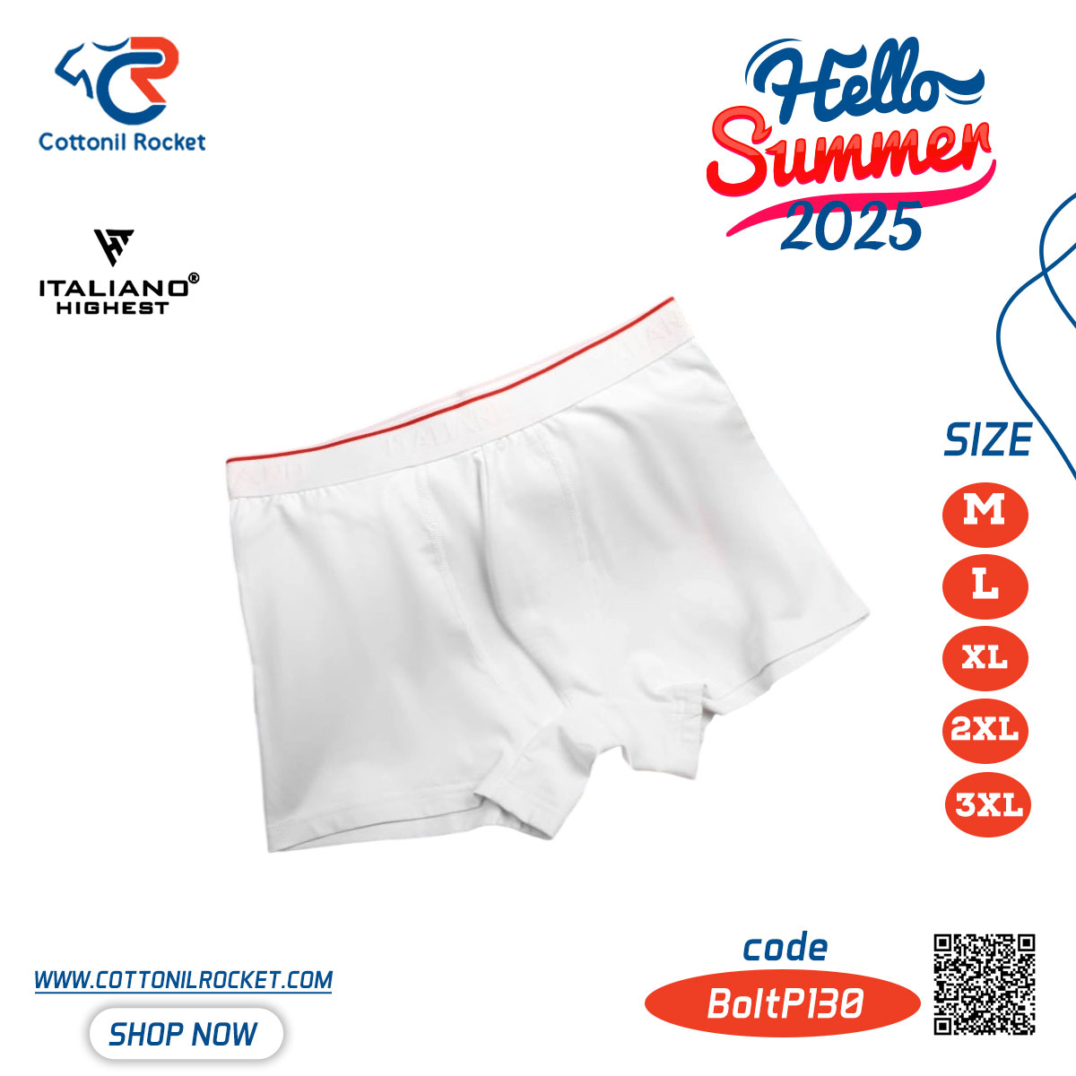 بوكسر ريلاكس ايطاليانو من قطونيل روكيت بوكسر ريلاكس ايطاليانو من قطونيل روكيت